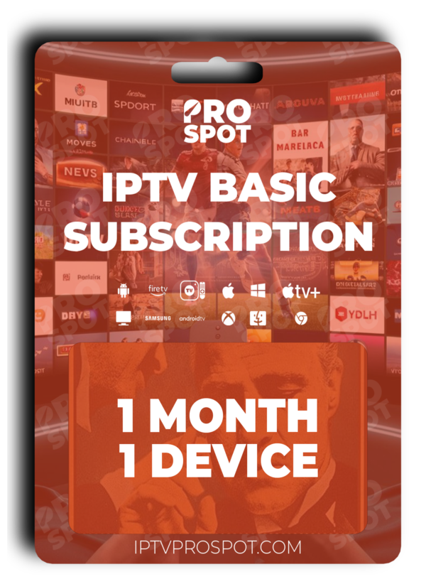 IPTV Basic Subscription 1 Month 1 device