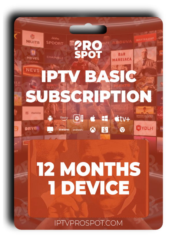 IPTV Basic Subscription 1 Device 12 Months