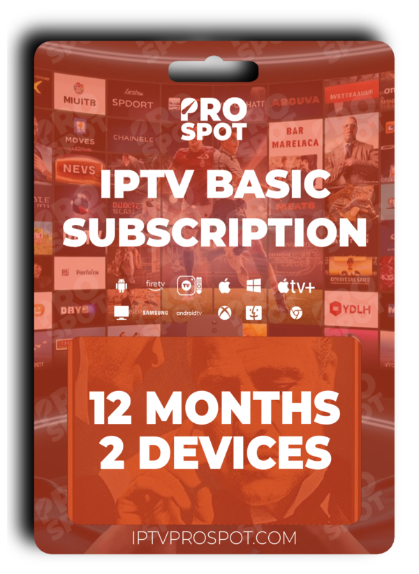 IPTV Basic Subscription 2 Devices 12 Months