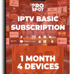 IPTV Basic Subscription 4 Devices 1 Month