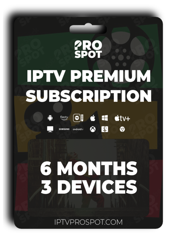 Iptv Premium Subscription 3 Devices 6 Months