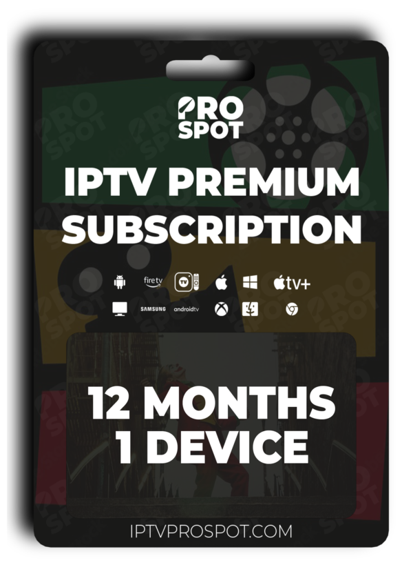 Iptv Premium Subscription 1 Device 12 Months