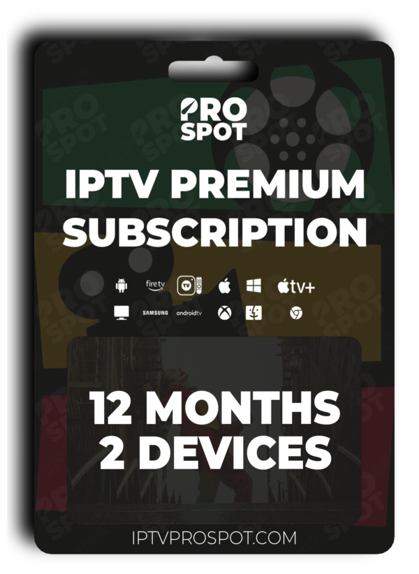 Iptv Premium Subscription 2 Devices 12 Months