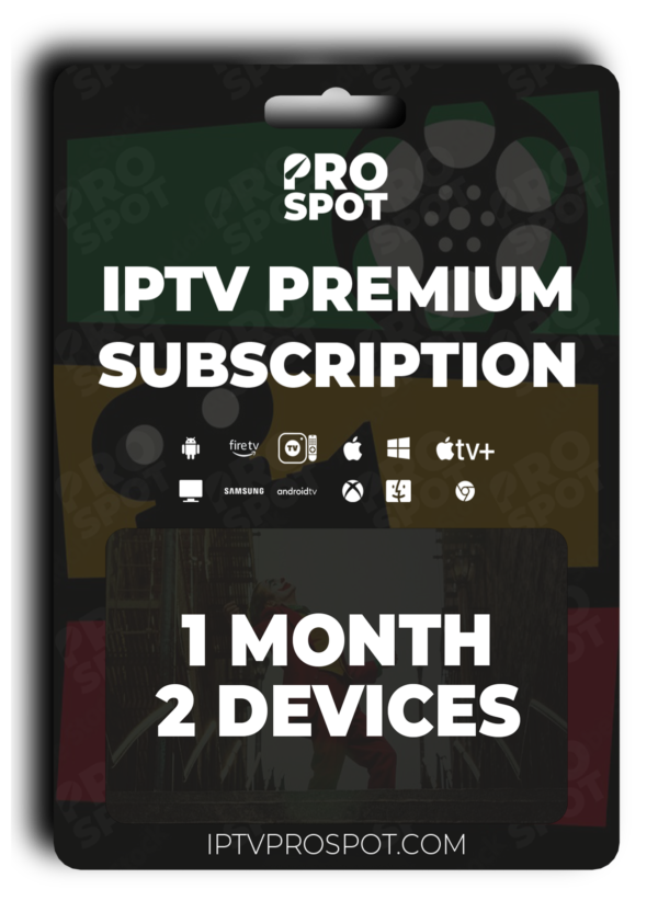 Iptv Premium Subscription 2 Devices 1 Month