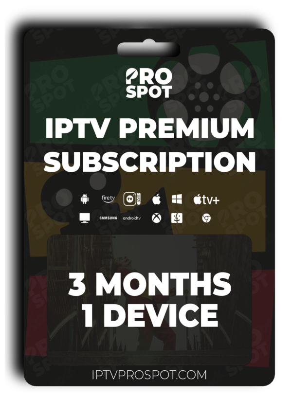 Iptv Premium Subscription 1 Device 3 Months