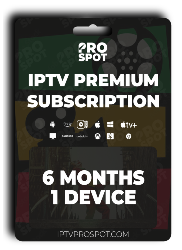 Iptv Premium Subscription 1 Device 6 Months